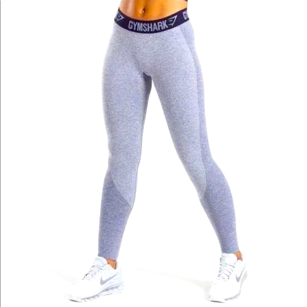 Gymshark Flex Leggings Steel Blue Marl/ Evening Navy Blue